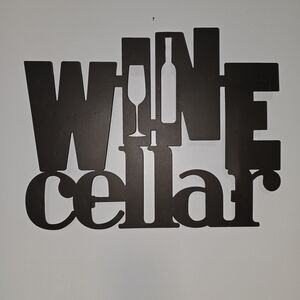 Black Wine Cellar Wall Decor-metal